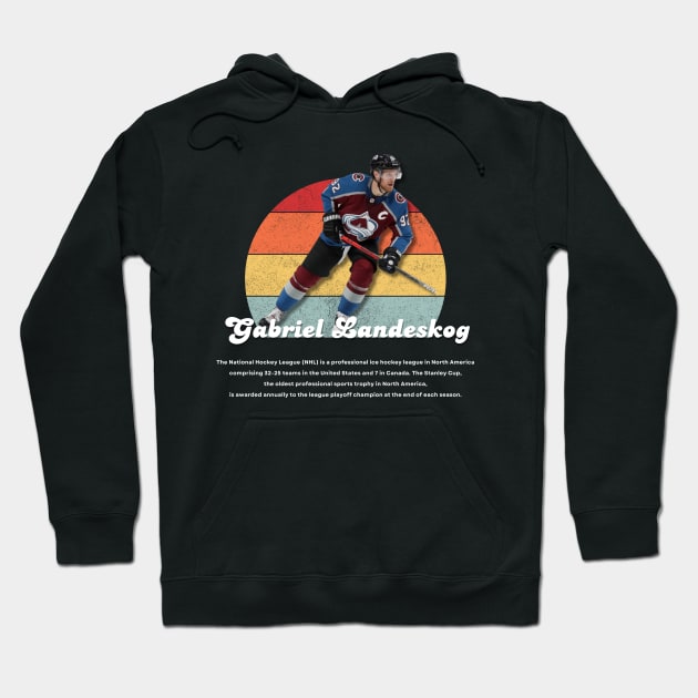 Gabriel Landeskog Vintage Vol 01 Hoodie by Gojes Art